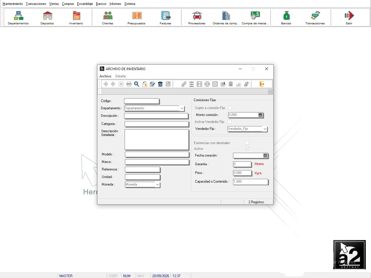 Sistema Administrativo a2 Softway